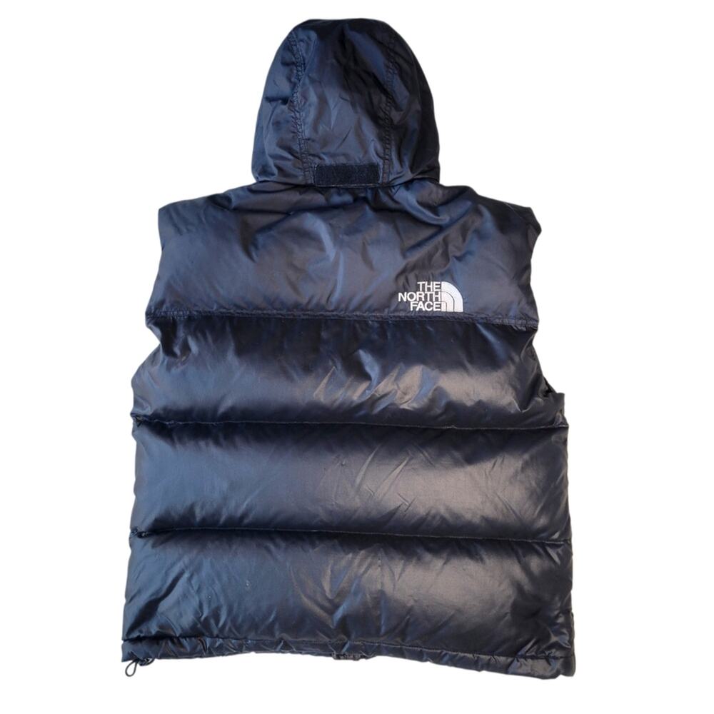 VTG The North Face 1996 Retro Nuptse Puffer Vest 700 Goose Down Black Womens SM - Picture 7 of 14